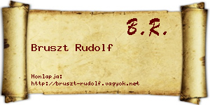 Bruszt Rudolf névjegykártya