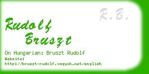 rudolf bruszt business card